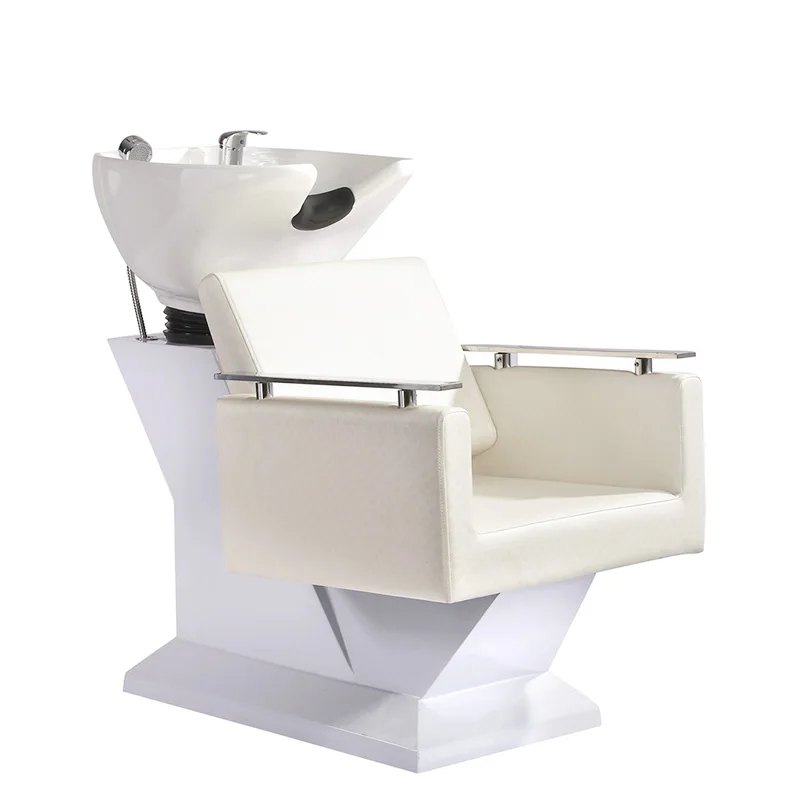 Shampoo Barber Backwash Chair Salon & Spa Ceramic Bowl Sink Unit Station Beauty Spa Salon Equipment