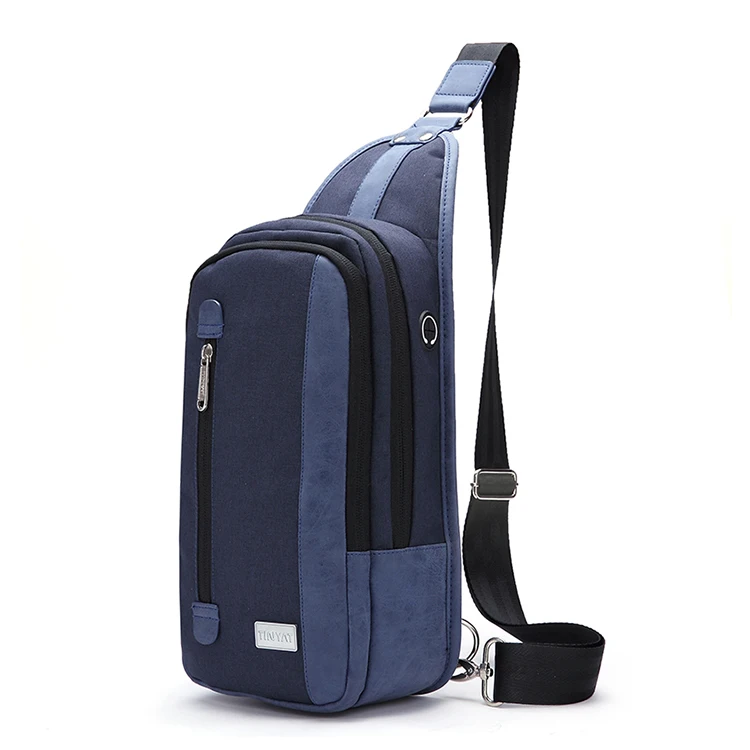 TINYAT Quanzhou Factory Classic Packable Shoulder Backpack Sling Nylon Brown Chest Bag Men