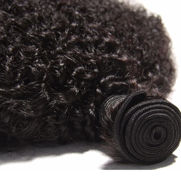 Wholesale Natural Cuticle Virgin Remy Kinky Curly bundles Extension Type 4a 4b 4c Human Hair