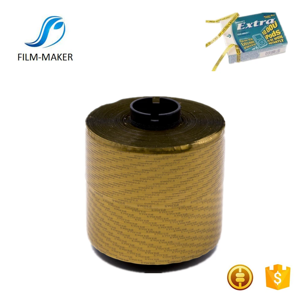 4mm Width Hot Melt Gold Line Tear Tape For Tobacco Packing