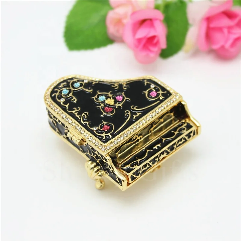 Metal Small Home Decorative Trinket Box Piano Trinket Box Wedding Gift Box