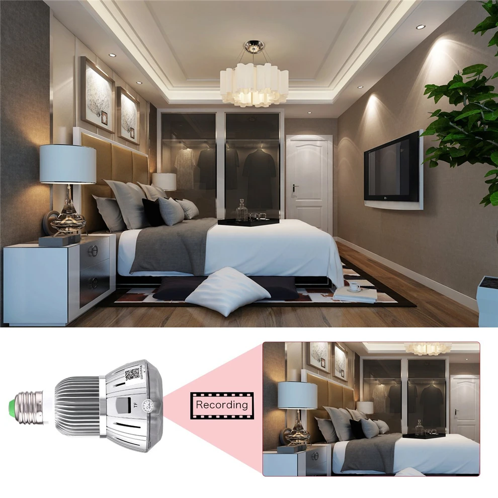 Распродажа по лучшей цене 2020! 1080P HD лампочка WiFi IP P2P камера мини-видеокамеры функция/детектор движения -----