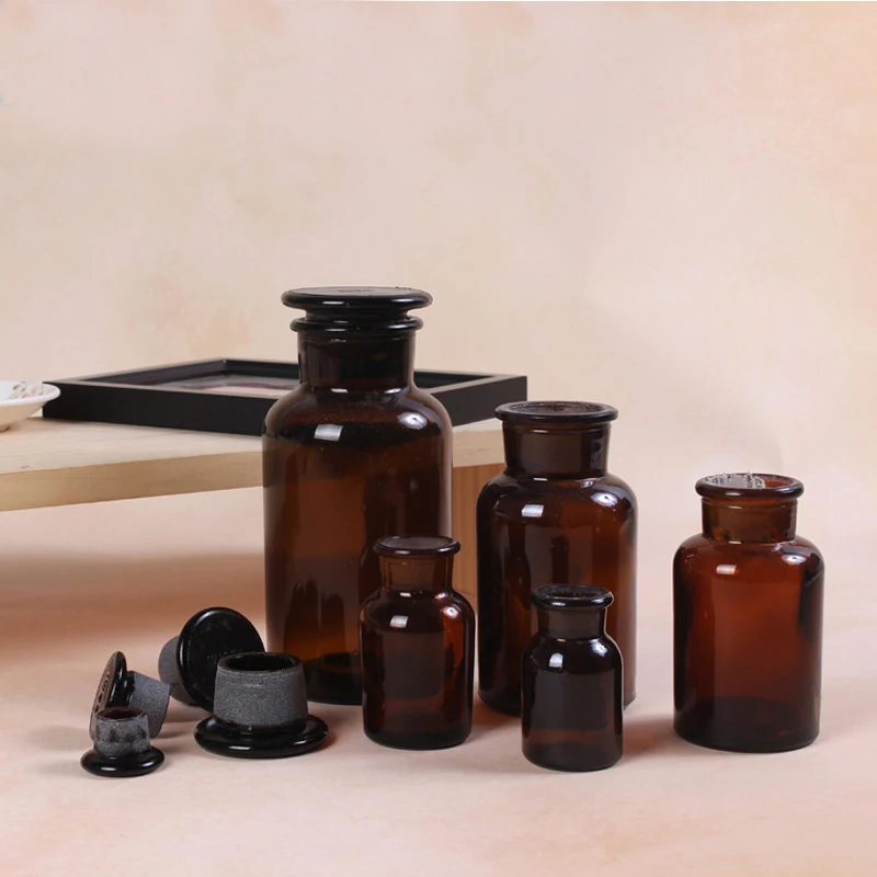 
Transparent wholesale glass apothecary bottle for storage 