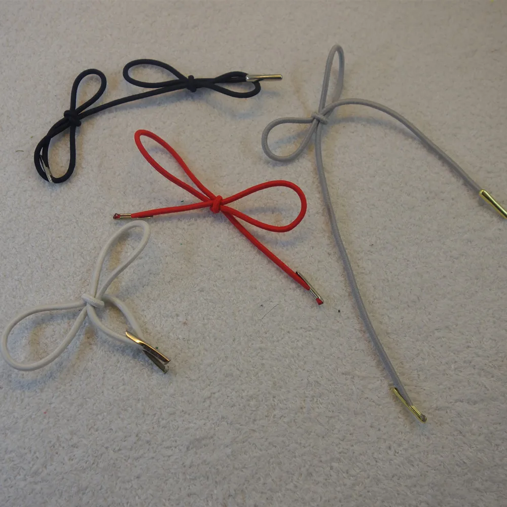 
Recyclable Custom Metal Tips Elastic Cord Shoelace 