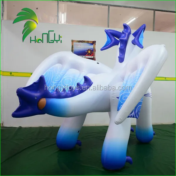 PVC Inflatable Animal Cartoon Sex Toy Giant Inflatable Blue Dragon Animal XXX From Hongyi