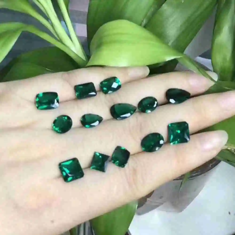 Factory Price Lab Created Colombian Emerald Stone For Fashion Jewelry