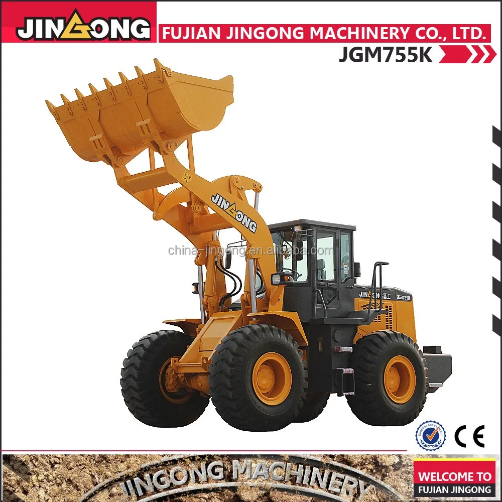 Китайский Jingong бренд JGM755K xiamen фронтальный погрузчик 5 тонн оборудования