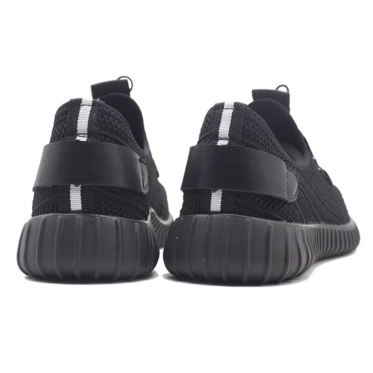 Мужские спортивные и удобные безопасные туфли, дышащая дезодорирующая легкая защитная обувь, черные стальные носочки