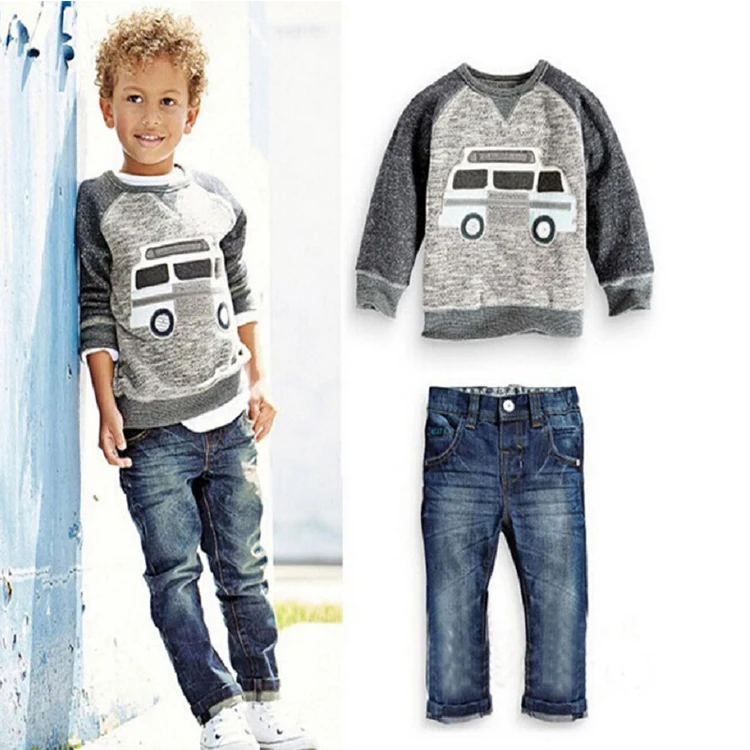 Kids clothes sweatshirt + jeans 2pcs autumn baby boy clothing set for children