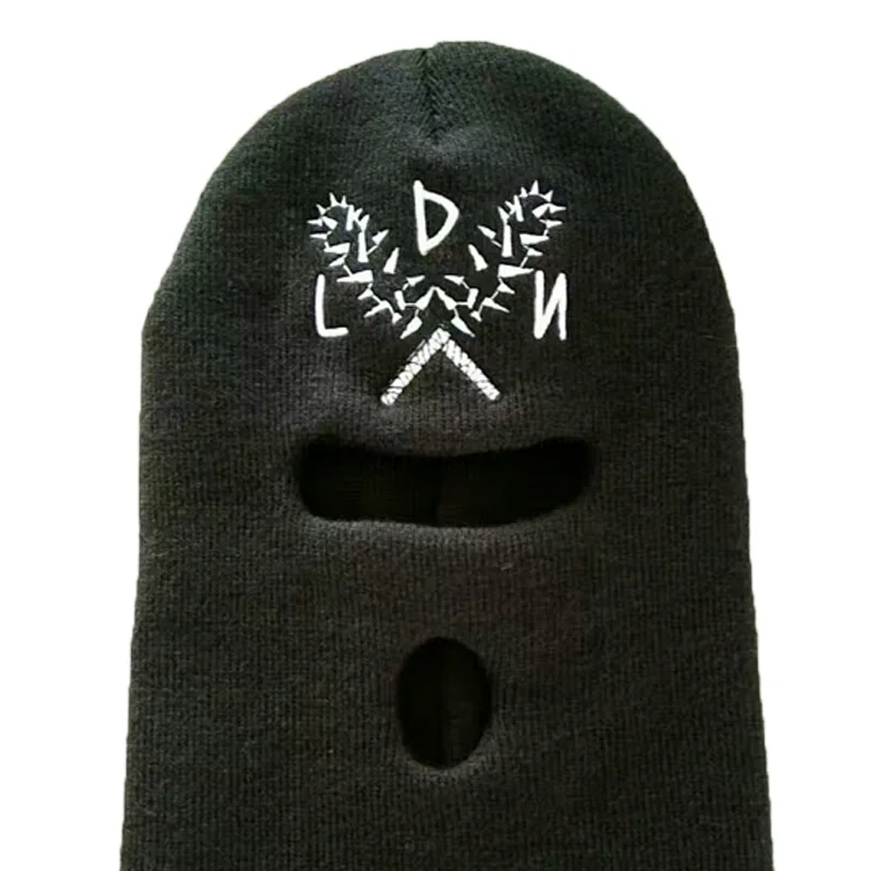 
Black Balaclava Mask 3 Holes Winter Sas Style Army Beanie Hat,Custom Acrylic Ski Face Mask Beanie 