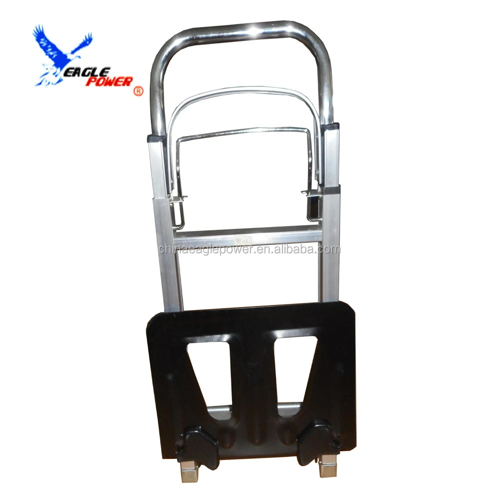 Two wheel fodbable aluminum hand truck with telescoping body