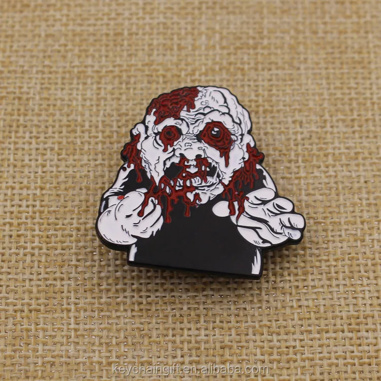 Factory price darkness system metal emblem skeleton lapel pin wholesale