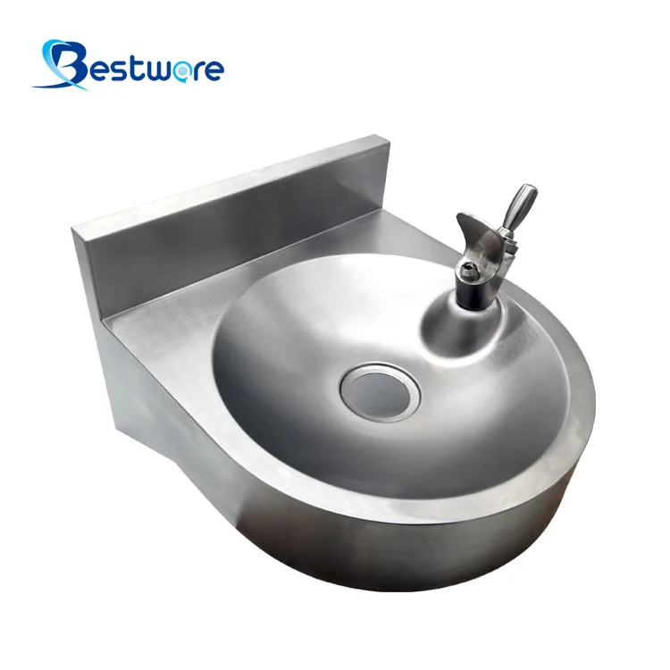 Одиночный коммерческий наружный прямой питьевой фонтан из нержавеющей стали для улицы и парков