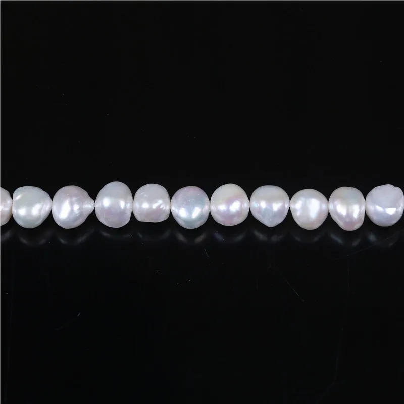 9-10mm Cultured Side Drilled Natural Pearl Loose Strand