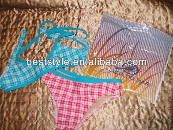 Custom frosted matte vinyl pvc wet bikini swimsuit storage zipper bags