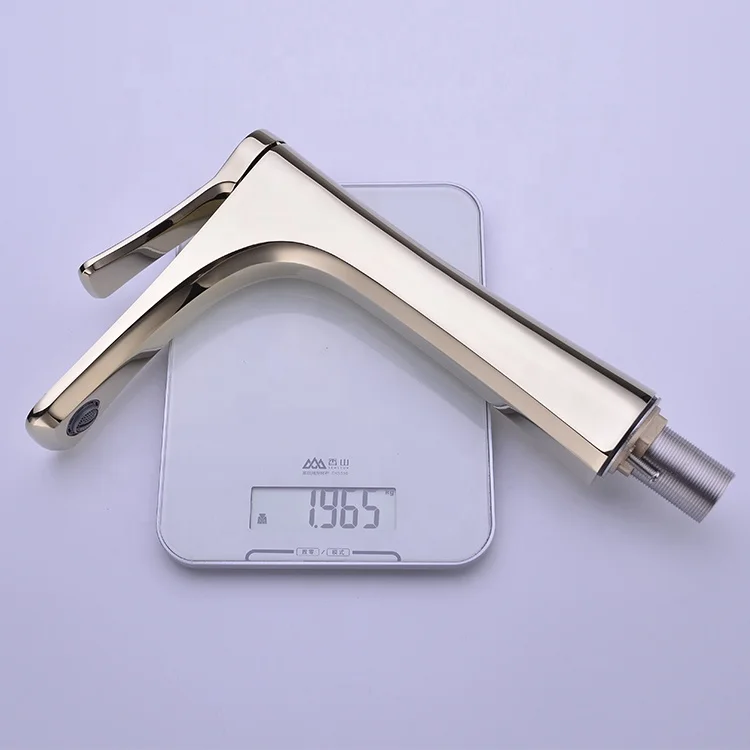 Kaiping Factory Wholesale Single Hole Basin Faucet Brass Gold Faucet High Quality Custom Bathroom Sink Mixer Faucets