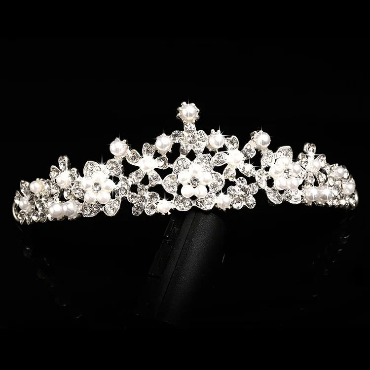 European Vintage Rhinestone Crystal Big Bridal Quinceanera Tiara Headpiece Wedding Accessories