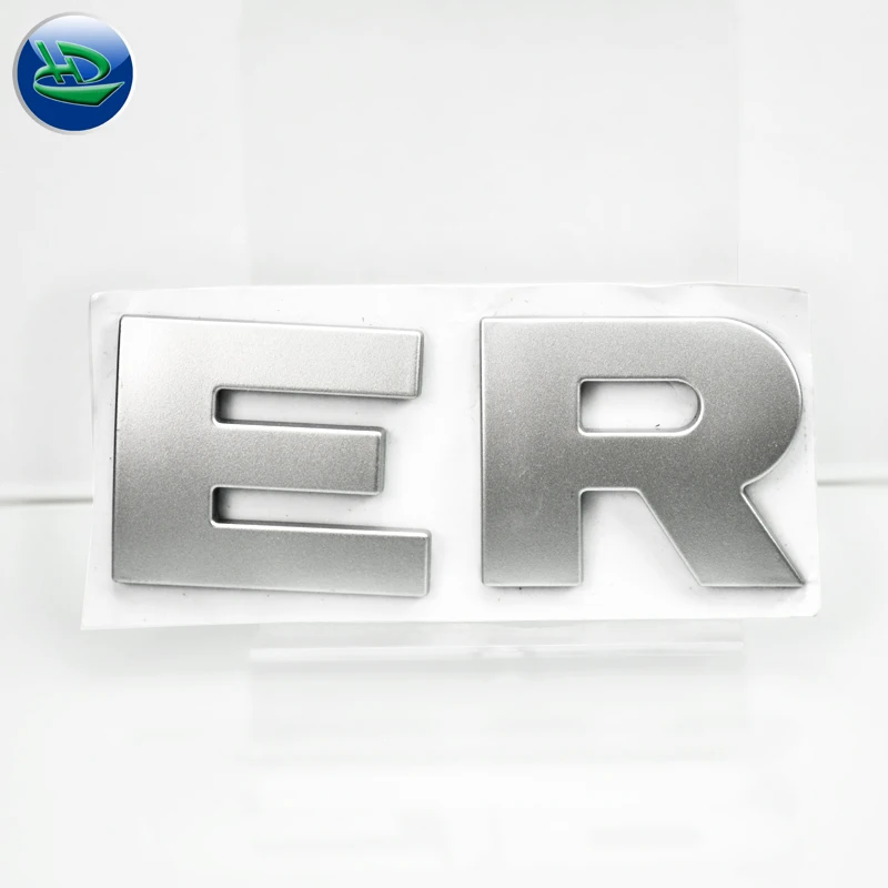 High Quality Car Custom Plastic Decals Chrome Lettering Soft Pvc Badge,uniparted letters