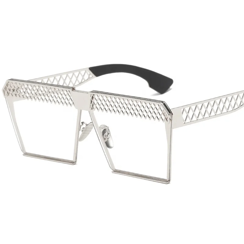 2019 In Stock Fashion Metal Vogue OEM Clear Lenses Women Wholesale Men Square Spectacle Eyeglasses Frames Eyewear 0019AC