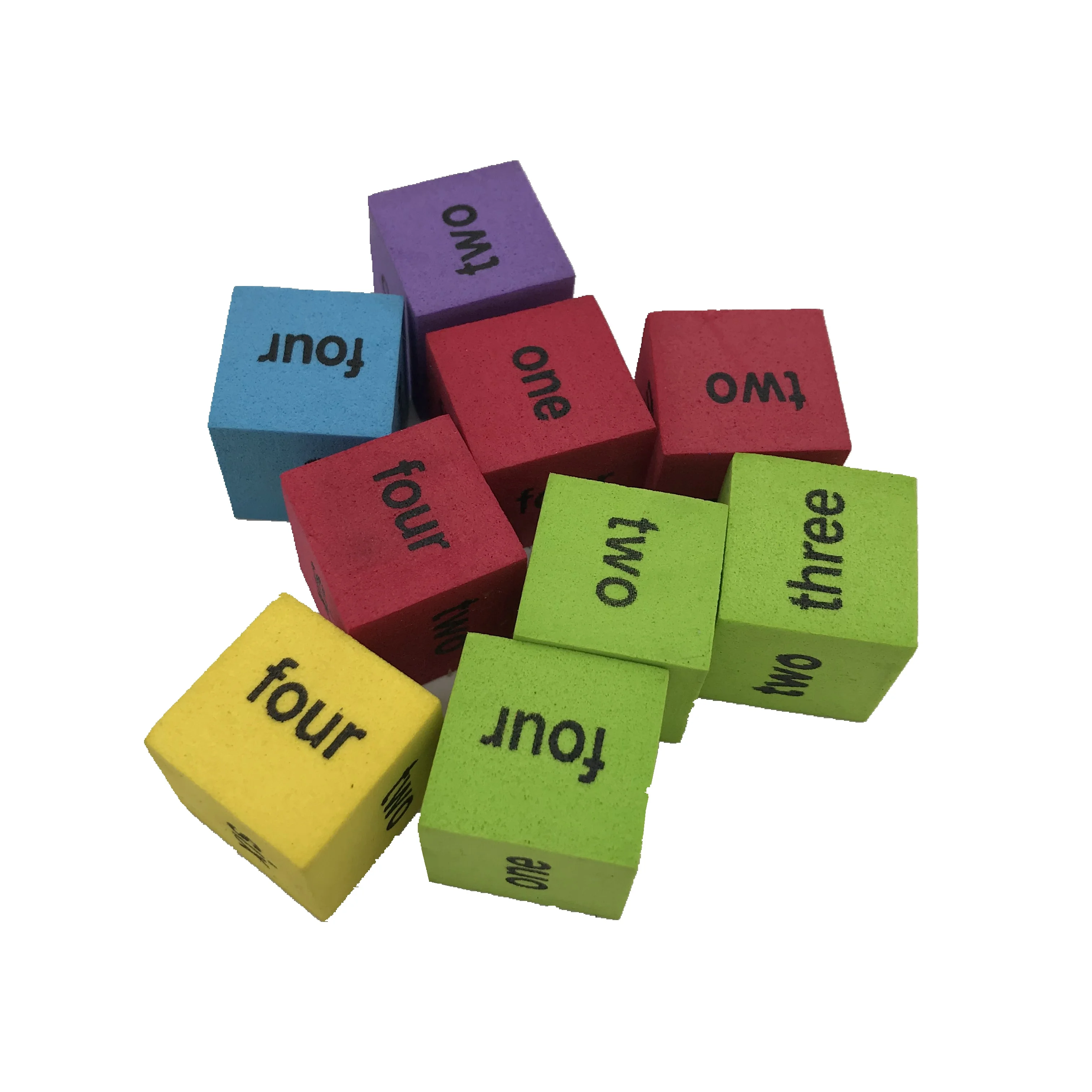 Customized dice soft color EVA foam dice foam educational toy