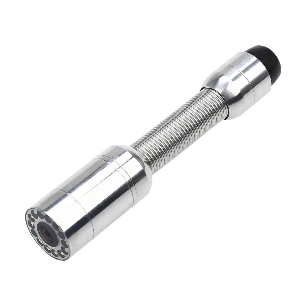 23MM Stainless Steel Camera Head for Sewer Pipe Snake Inspection Camera System With 12Pcs White LED Lights