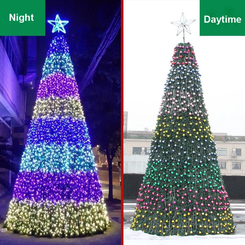 Festival Led Solar Giant Outdoor Street Christmas Tree For Xmas Decoration