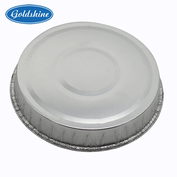 Round Cheesecake Container with Lids Microwave Aluminium Foil Food Grade Aluminum Tray Disposable Baking Recyclable Goldshine