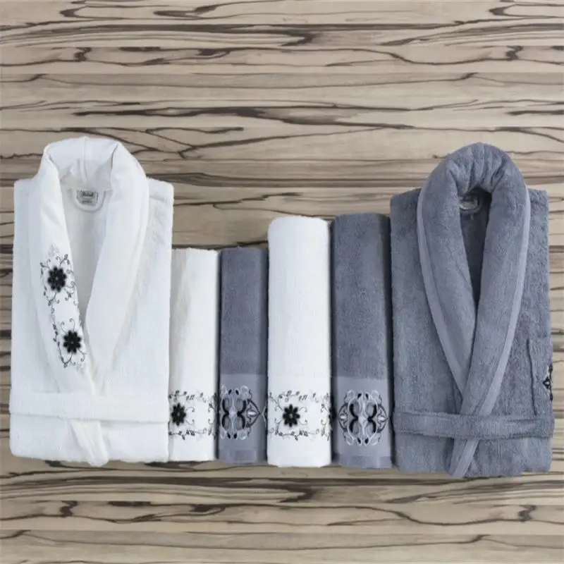 Горячая Распродажа, оптовая продажа, хлопковый Халат и махровое полотенце