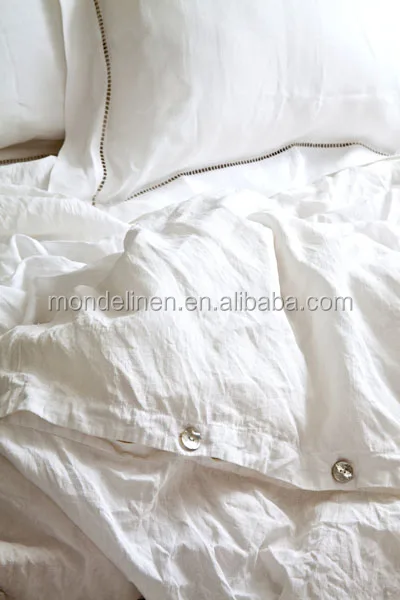 100% stone washed pure linen bed sheet flat sheet