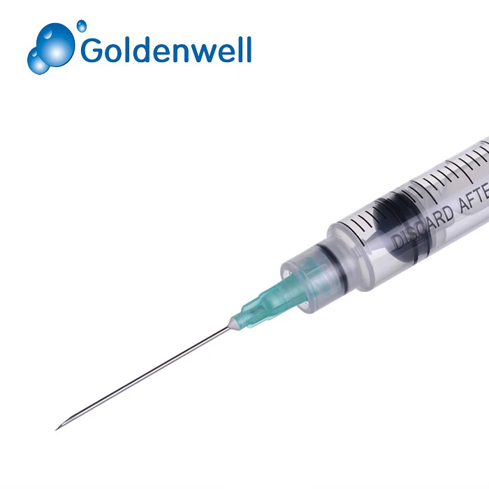 Одноразовый выдвижной безопасный саморазрушительный шприц с иглой, 5 мл