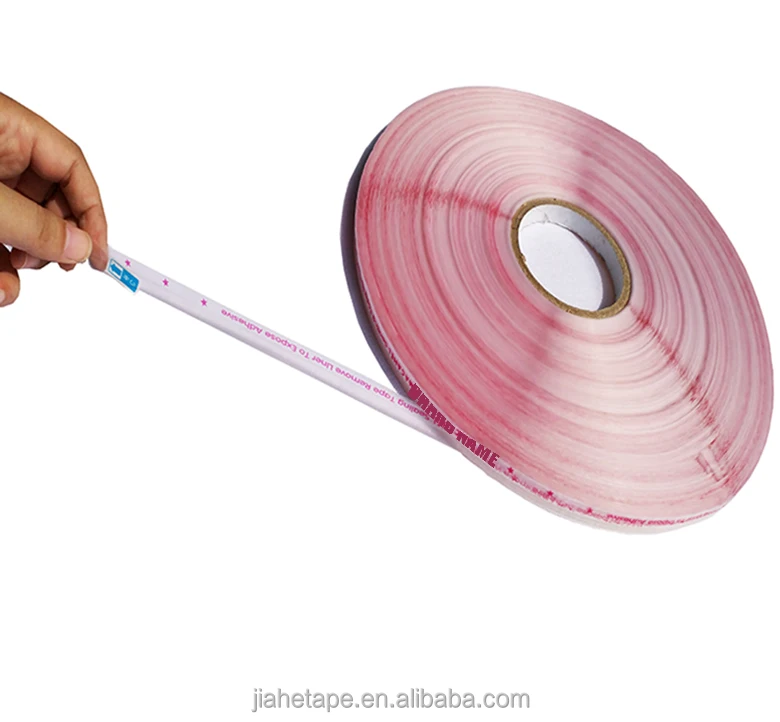 
Reseal PP polybag adhesive seal tape peelable finger lift nastro 