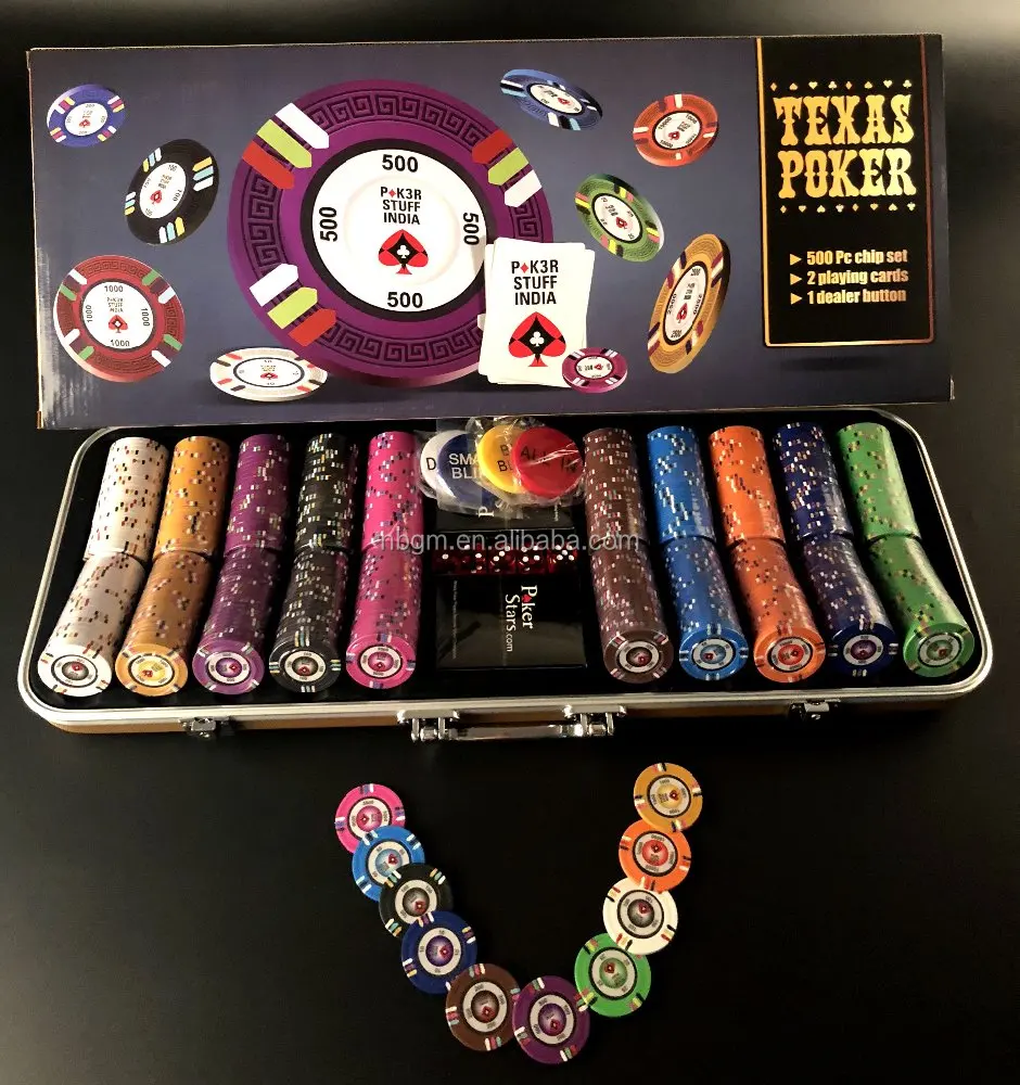
500pcs 14g 4 colours sticker clay composite casino poker Chip set 