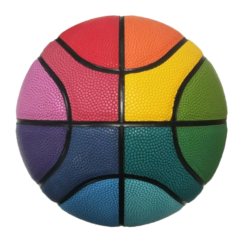 colorful customized pu leather moisture absorbing basketball size 7girls club training