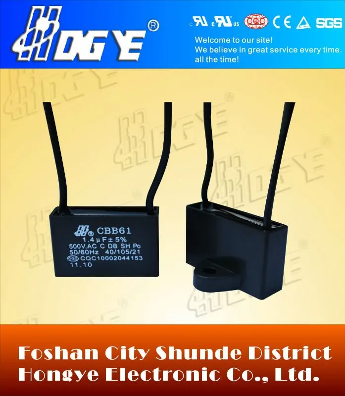 Clearance capacitor manufacturing machine Motor CBB61 mkp capacitor for Ceiling fan speed regulation