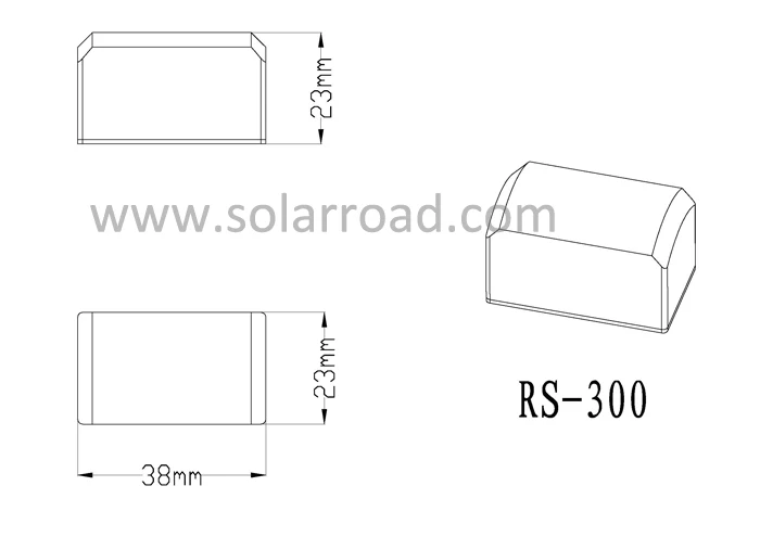
SOLARROAD RS-300 Transparent PC LED Light Mini Solar Brick for Garden Path 
