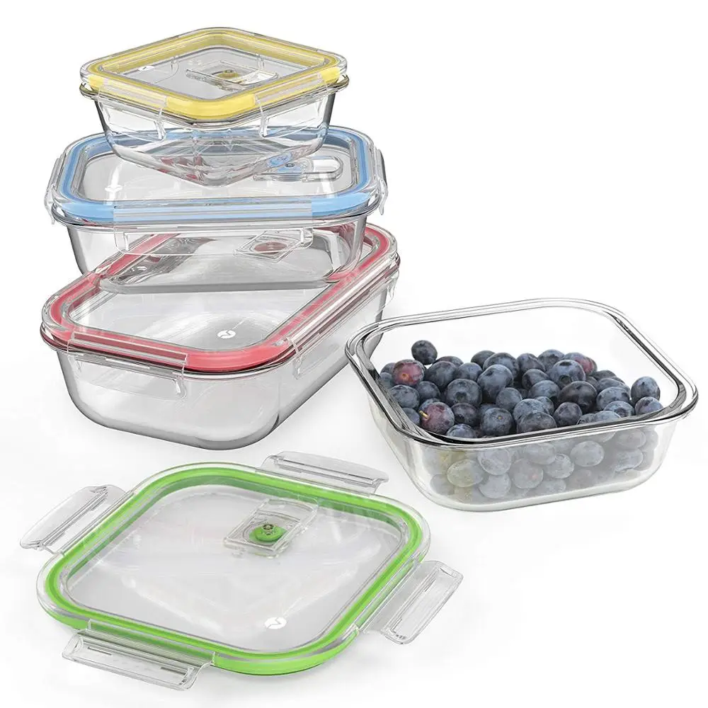 Glass Food Storage Containers with Locking Lids Dishwasher and Microwave Safe Set Food Container Glass Food Container Set