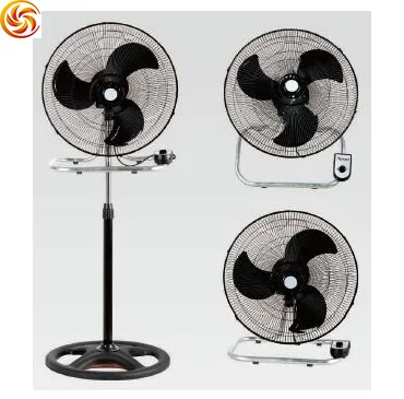 
3 in 1 industrial metal pedestal stand fan with full copper 