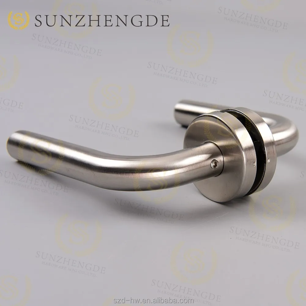 Hot sale China supply stainless steel tube bar level round rosette antique shower door handle