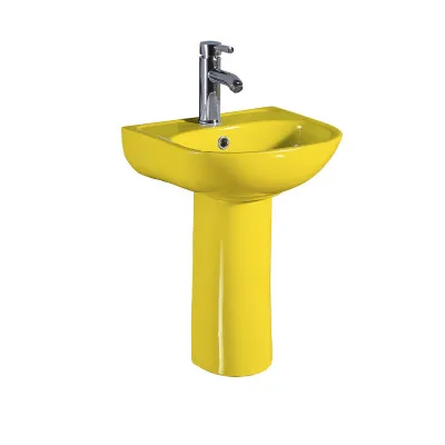 Small size bathroom wash hand ceramic pedestal basin for children