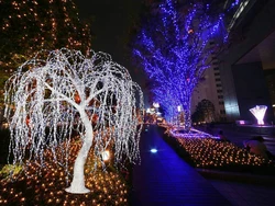 Outdoor waterproof 3.5m simulation artificial led lighted white willow tree