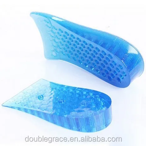 Мужчины женщины ортопедические высота увеличение стельки, невидимый половина силиконовые пусковая площадка ноги обуви лифт