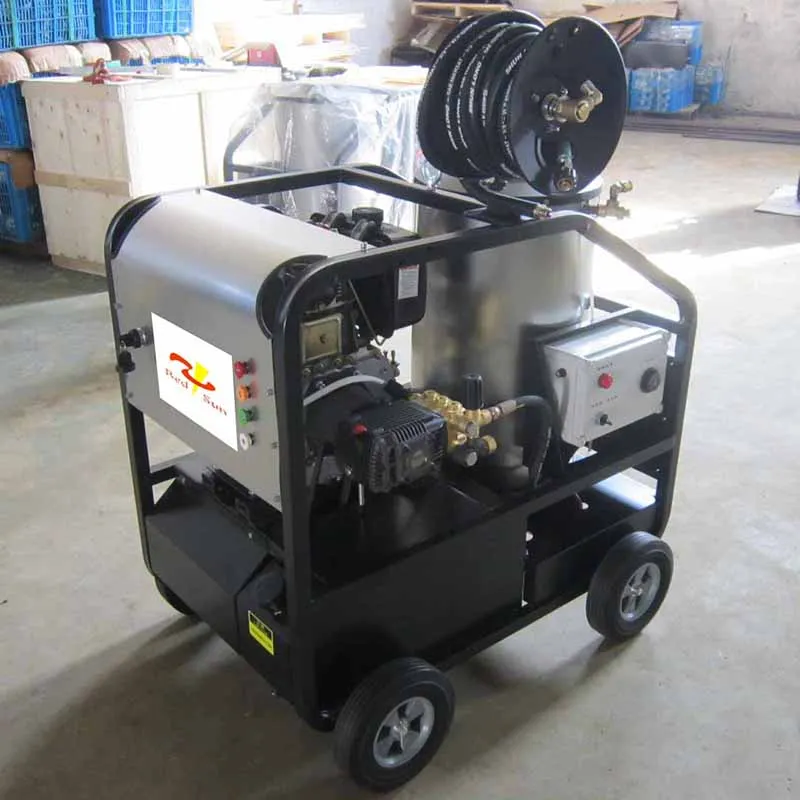 10HP diesel hot water high pressure washer with hose reel