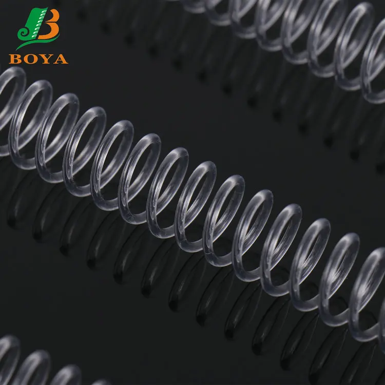 BOYA сделанное на заказ Прозрачное пластиковое спиральное связывающее кольцо из ПЭТ