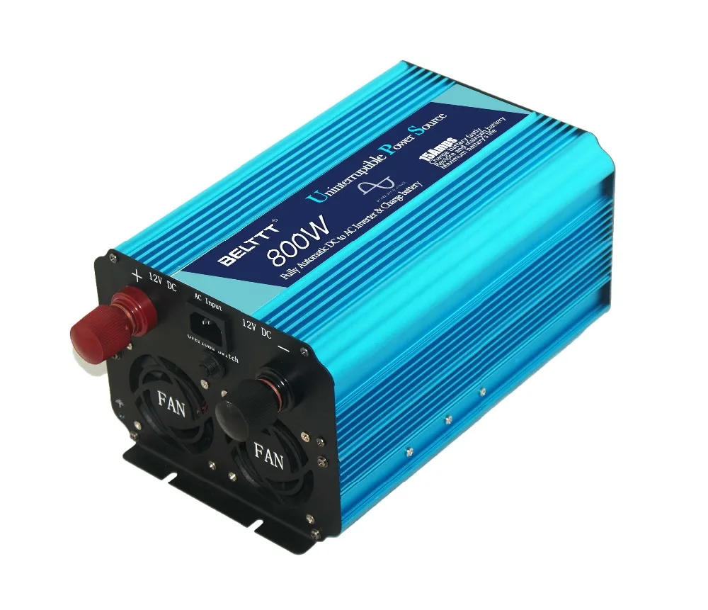 12v 220v inverter with battery charger DC to AC 800W Pure Sine Wave Power Inverter with Battery Charger CE approval