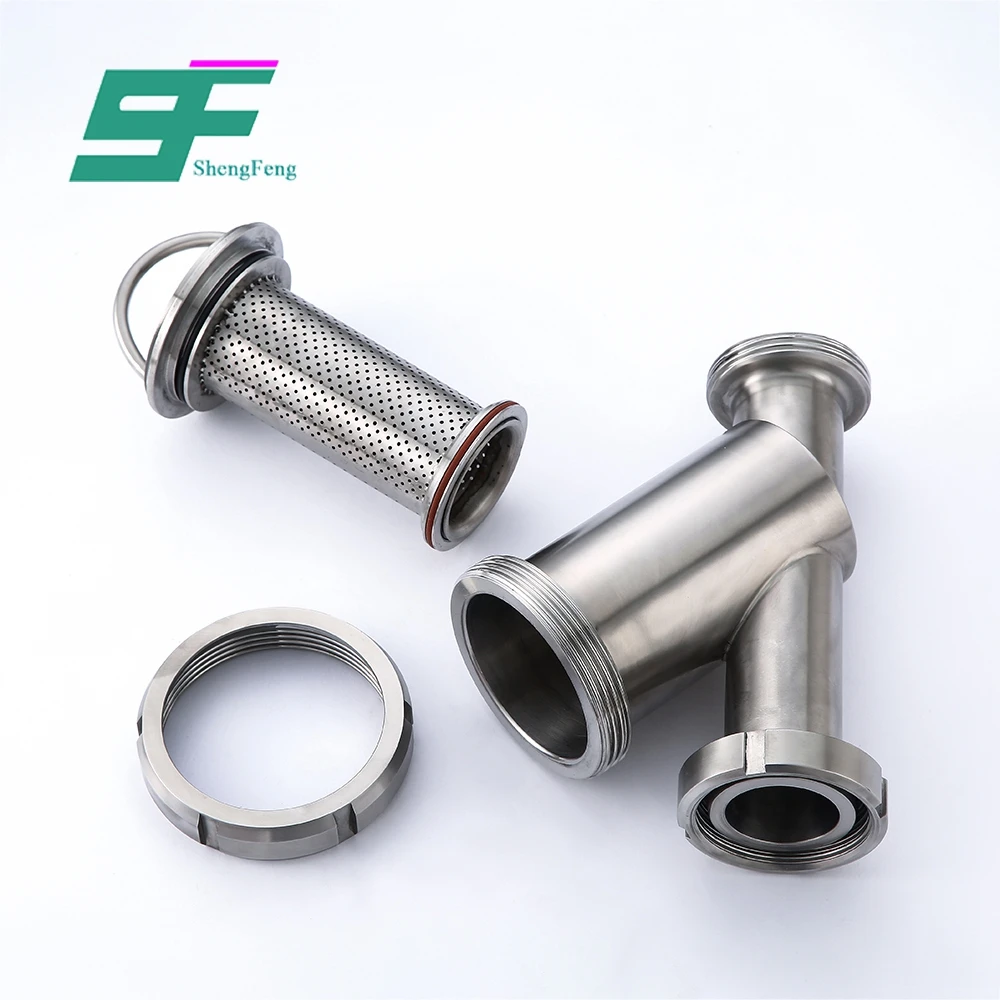 ShengFeng 3' Hygienic stainless steel SUS304 Y Yype Clamped filter Strainer