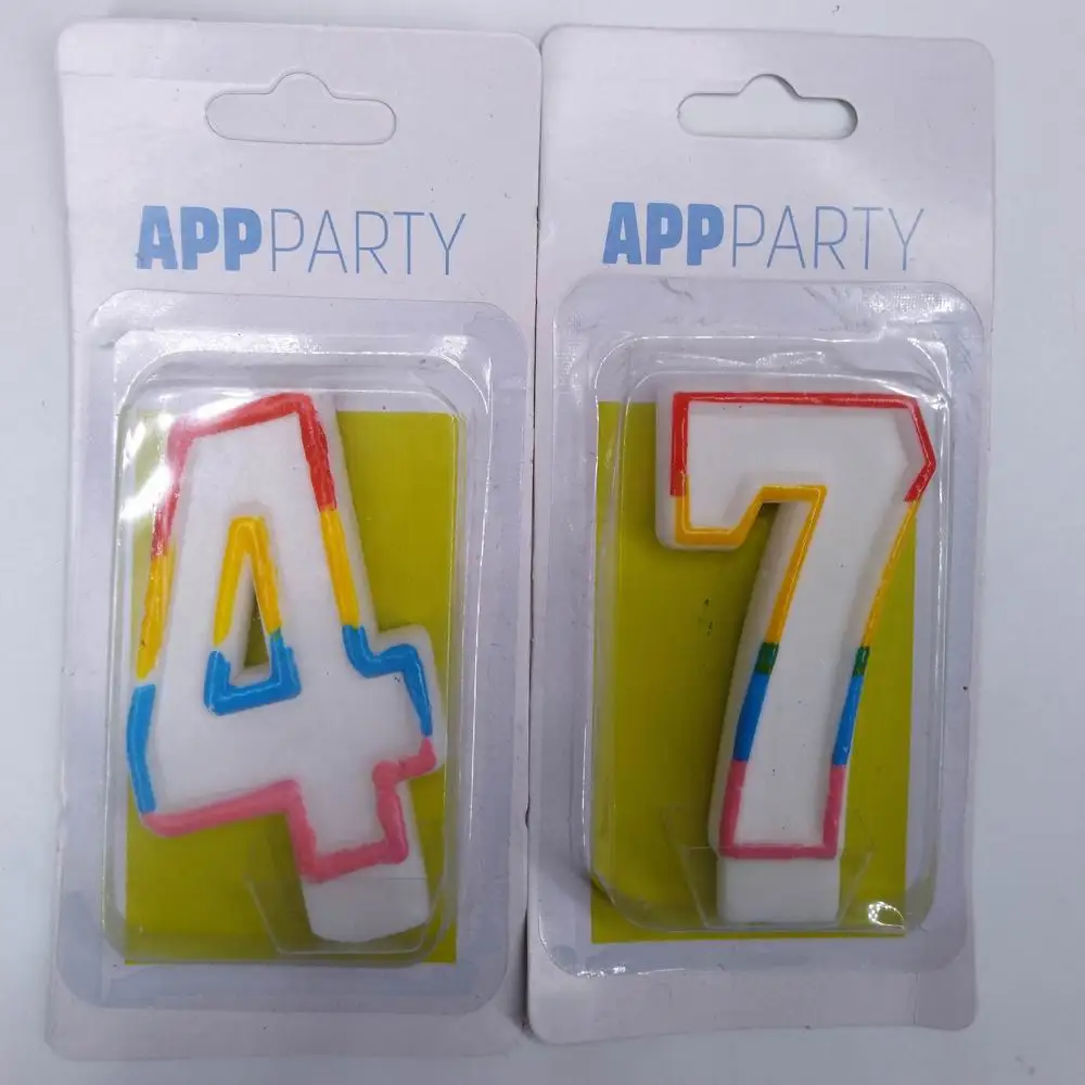 hot sale high quality custom number birthday candle