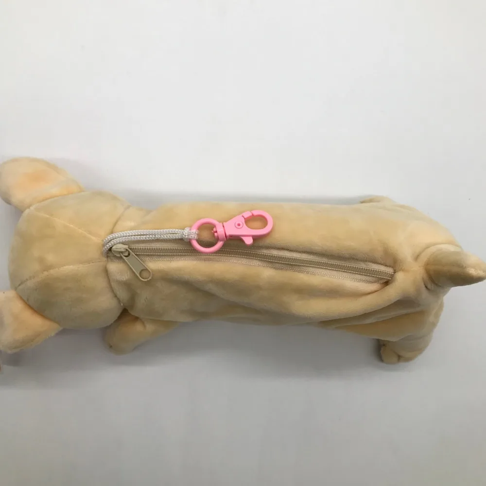 
Plush Animal School Pencil Bags Plush Dog shape plush pencil case 