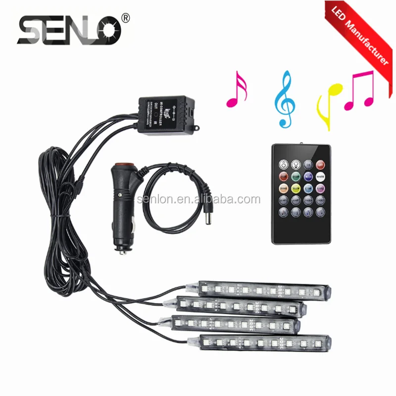 Hot sale Flexible APP Car RGB LED DRL Strip Light Car Decorative Atmosphere Lamp Kit Car Auto Interior Light