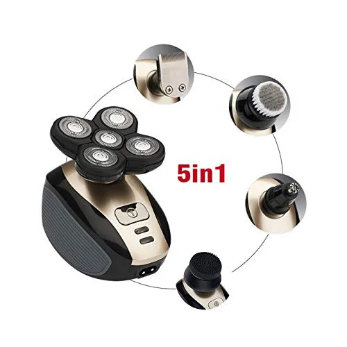 Мужской набор для ухода Водонепроницаемая бритва для волос перезаряжаемая 5D электрическая Мужская бритва 5 в 1 триммер для волос в носу Мужская бритва