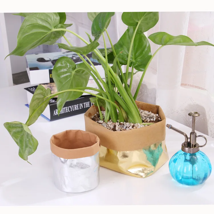 
Environmental Washable Kraft Paper Bonsai Pots for Flower Plant Bag 